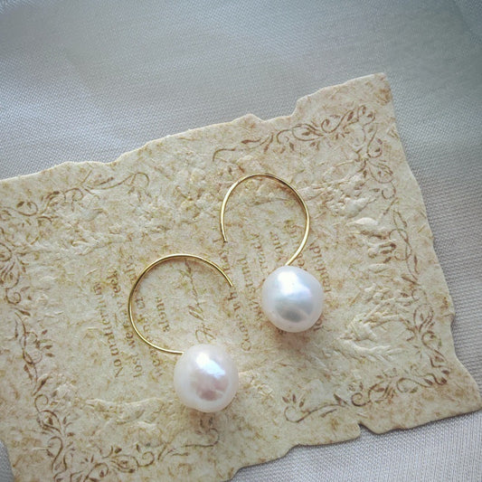 Laevie Aria Baroque Teardrop Earrings | 18K Gold Plated