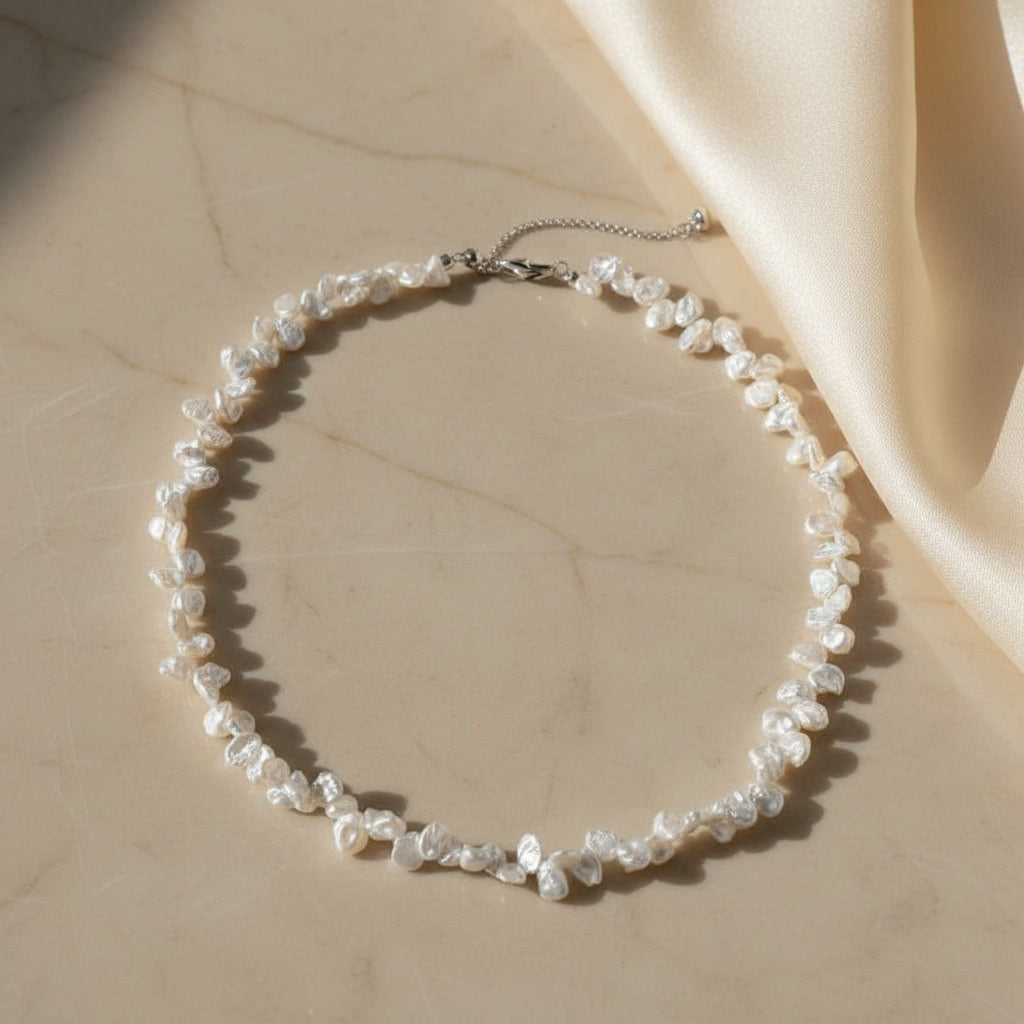 Laevie Flora Keshi Petal Pearl Necklace