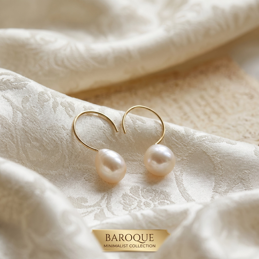 Laevie Aria Baroque Teardrop Earrings | 18K Gold Plated