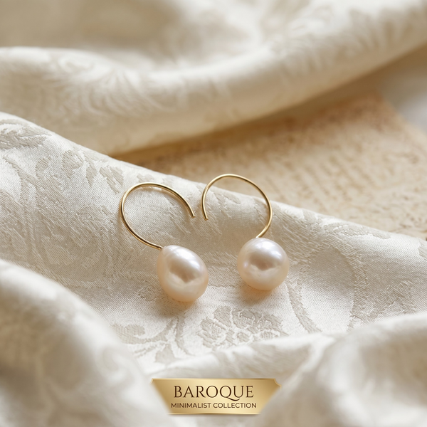 Laevie Aria Baroque Teardrop Earrings | 18K Gold Plated