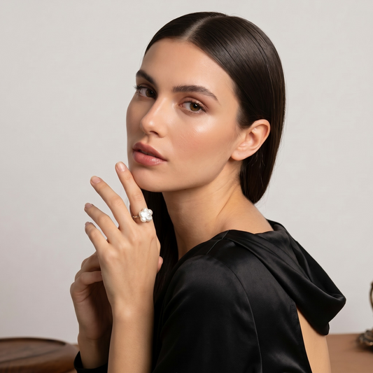 Laevie Stella Baroque Pearl Statement Ring