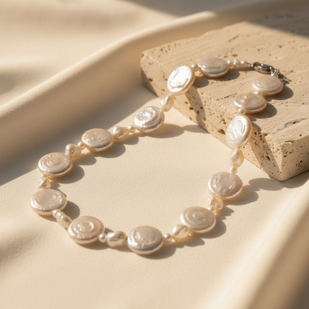 Laevie Portia Coin Baroque Pearl Strand